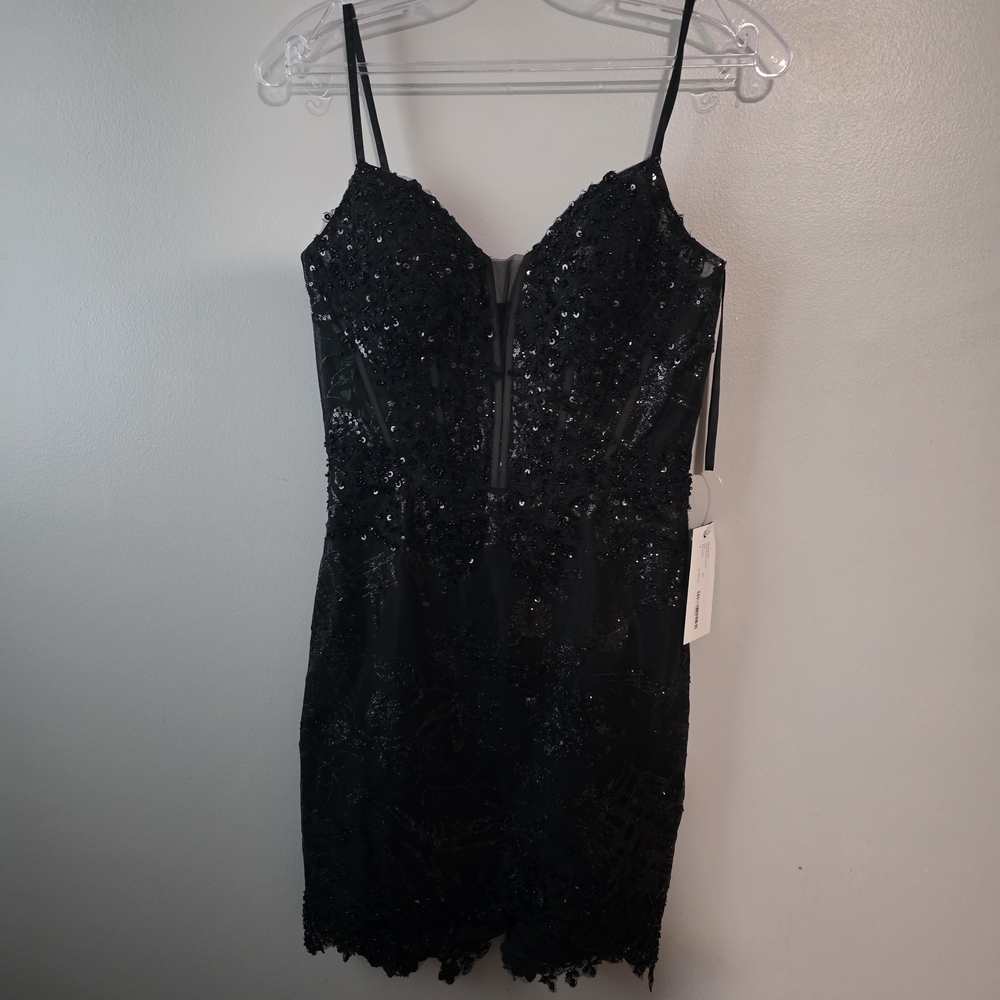Elegant Black Sequin Dress